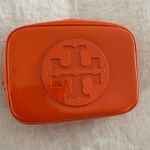 Orange Tory Burch Cosmetic Bag